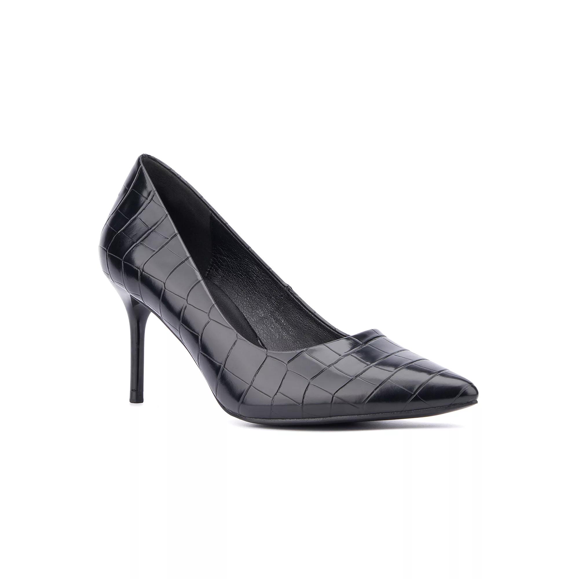New York & Company® Belle Women's Pumps, Size: 7.5, Black Croc Product Image