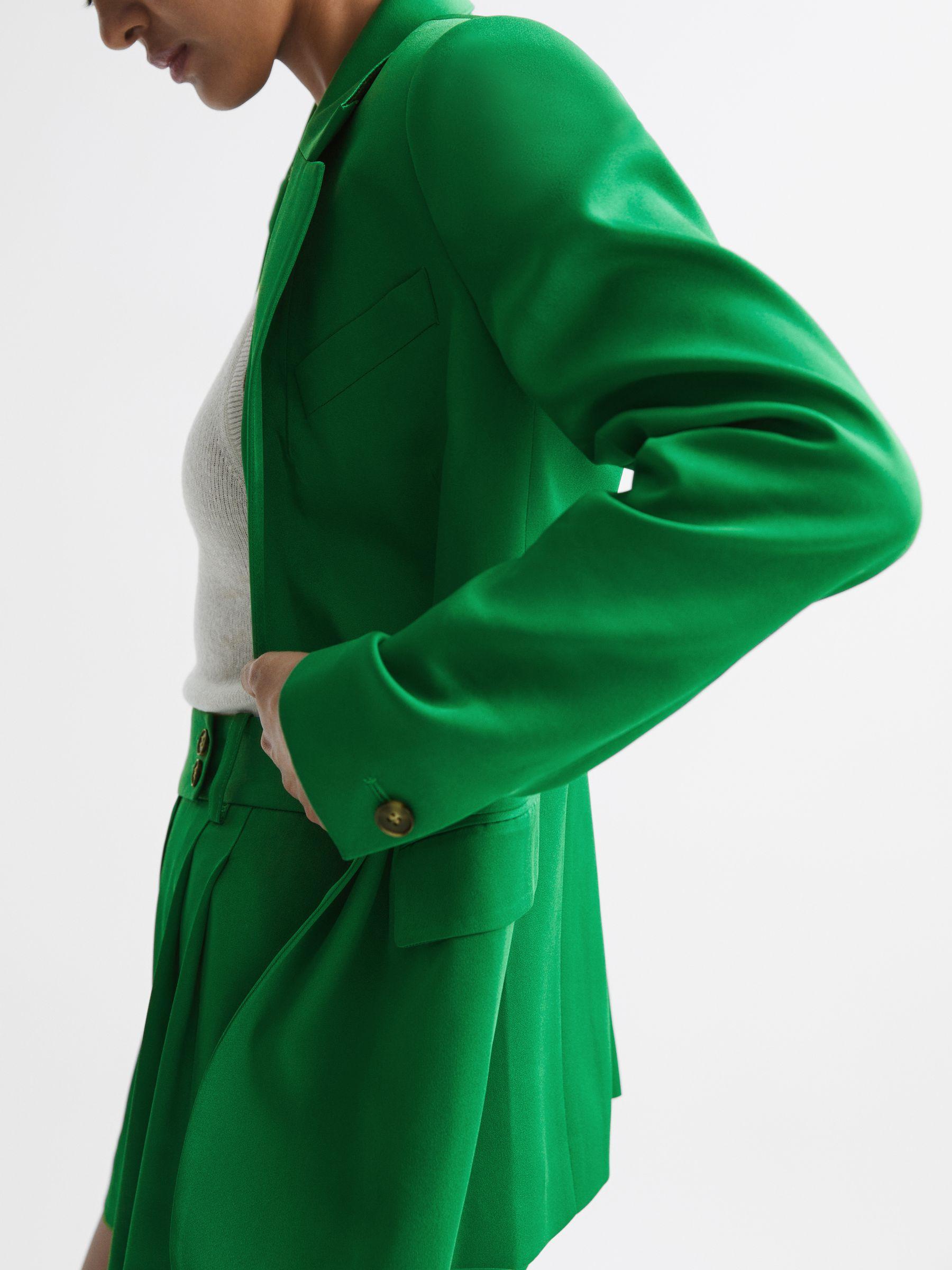 Tailored Single Breasted Blazer in Green Product Image