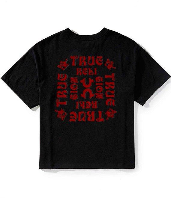 True Religion Short Sleeve Boxy Flock Oversized T-Shirt Product Image