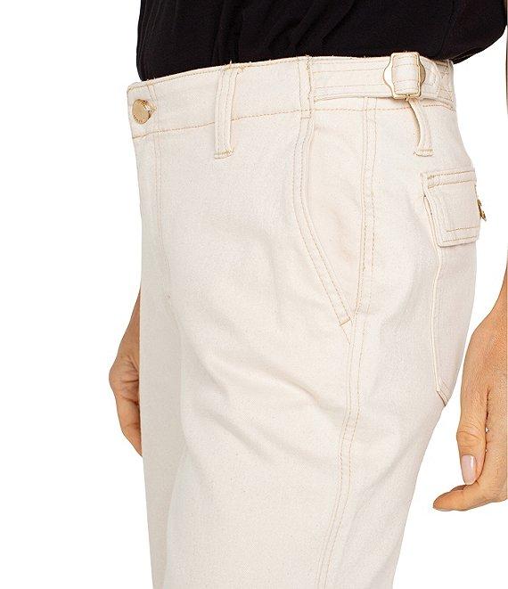 Liverpool Los Angeles Mid Rise Utility Stride Wide Leg Cropped Denim Jeans Product Image