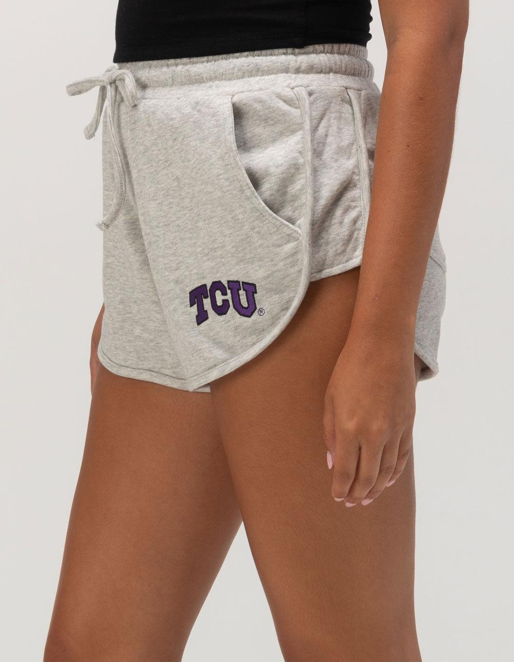 HYPE AND VICE Texas Christian University Womens Shorts - HEATHER GRAY Product Image