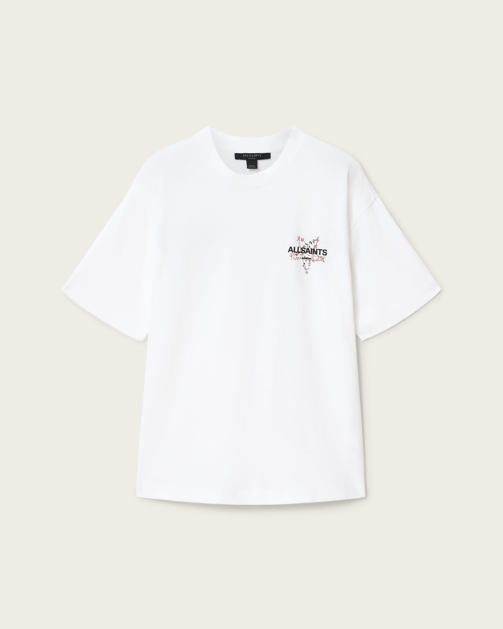 Pentacle Oversized Etta T-Shirt Optic White | ALLSAINTS US Product Image