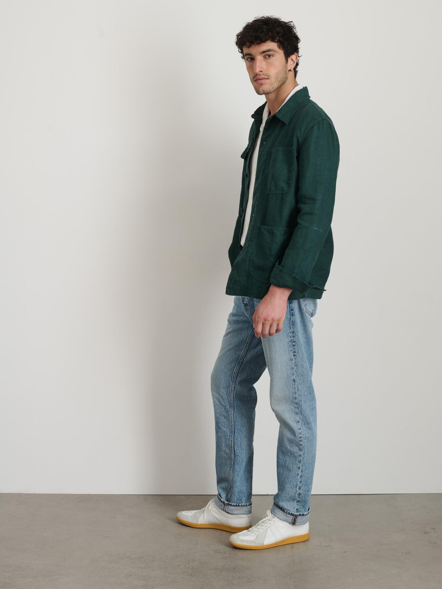 Garment Dyed Work Jacket in Linen Product Image