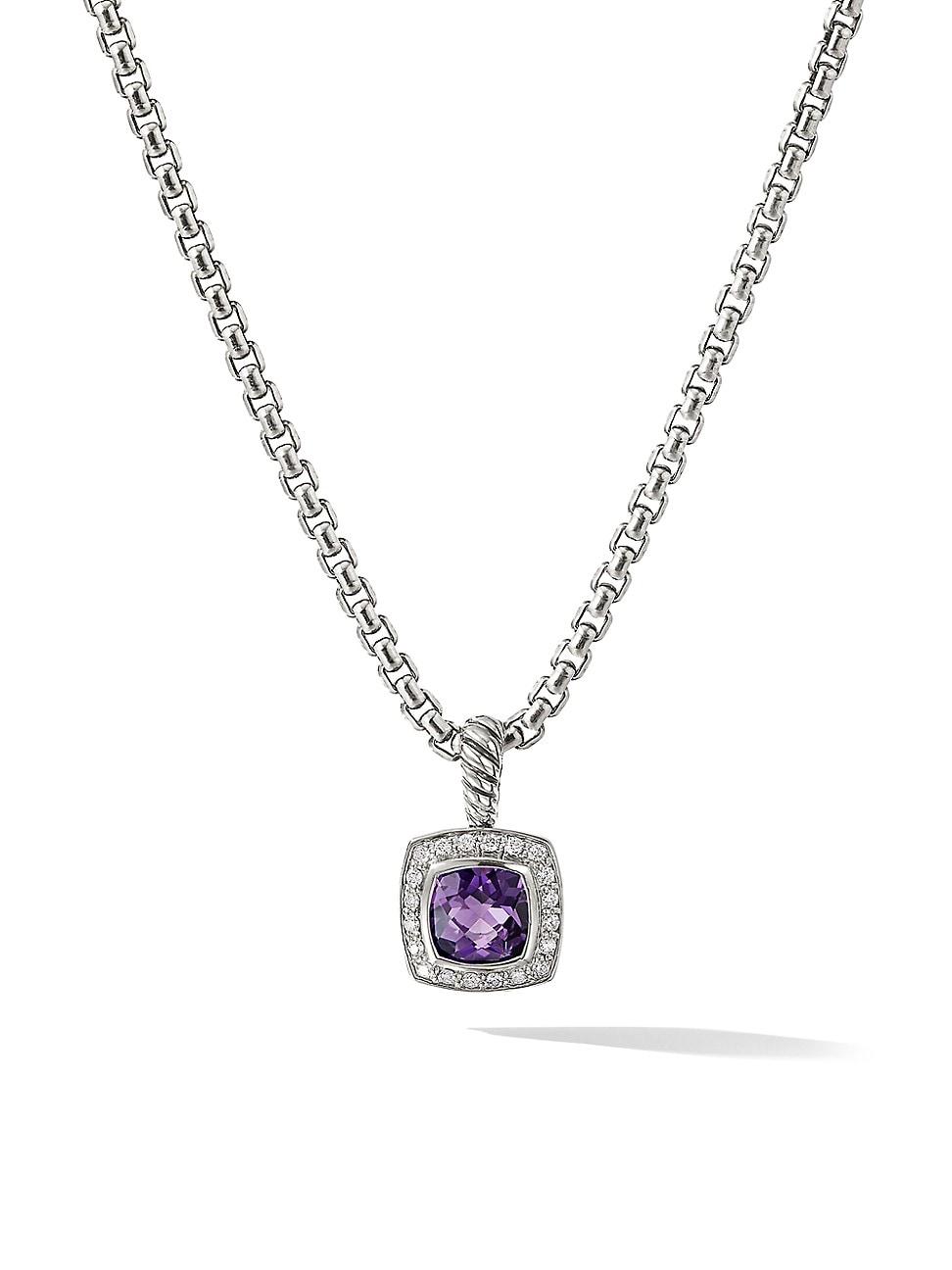 Womens Petite Albion Pendant Necklace in Sterling Silver Product Image