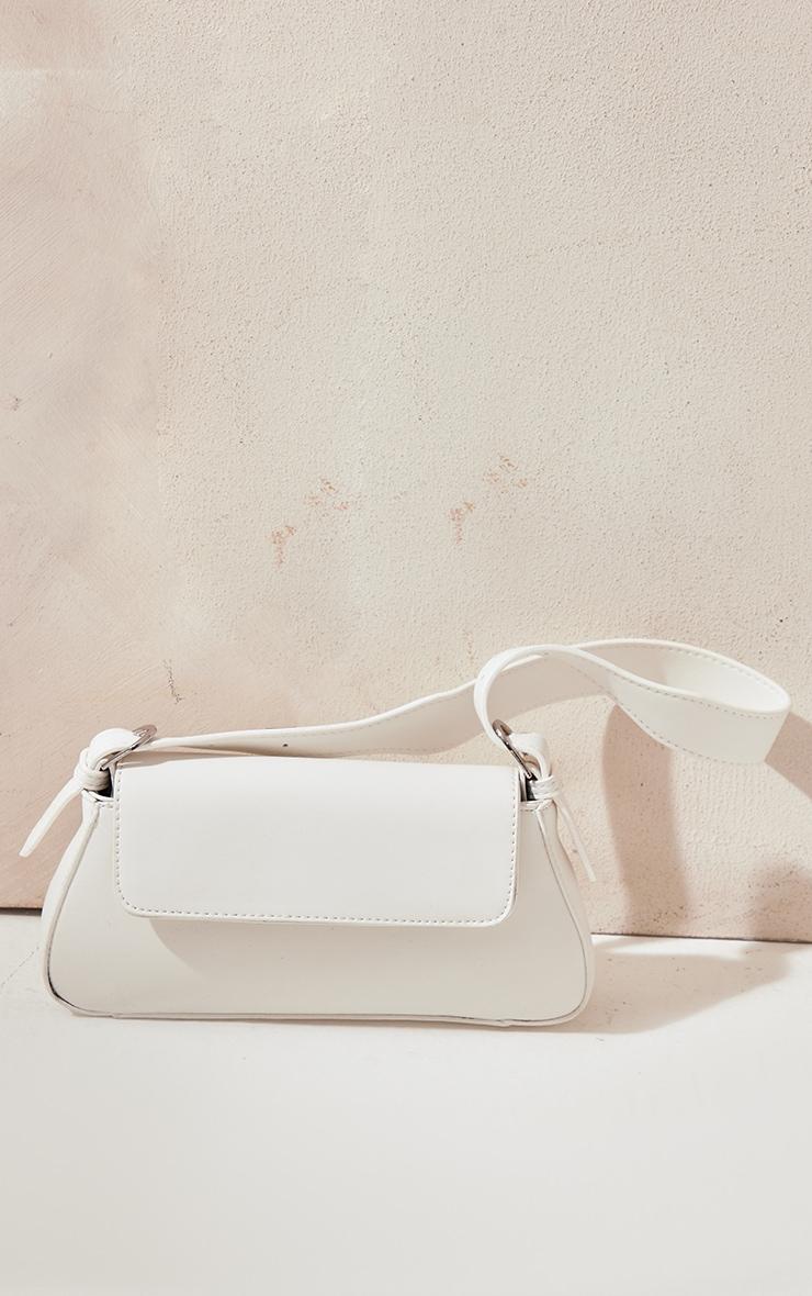White Trapeze Simple Shoulder Bag Product Image