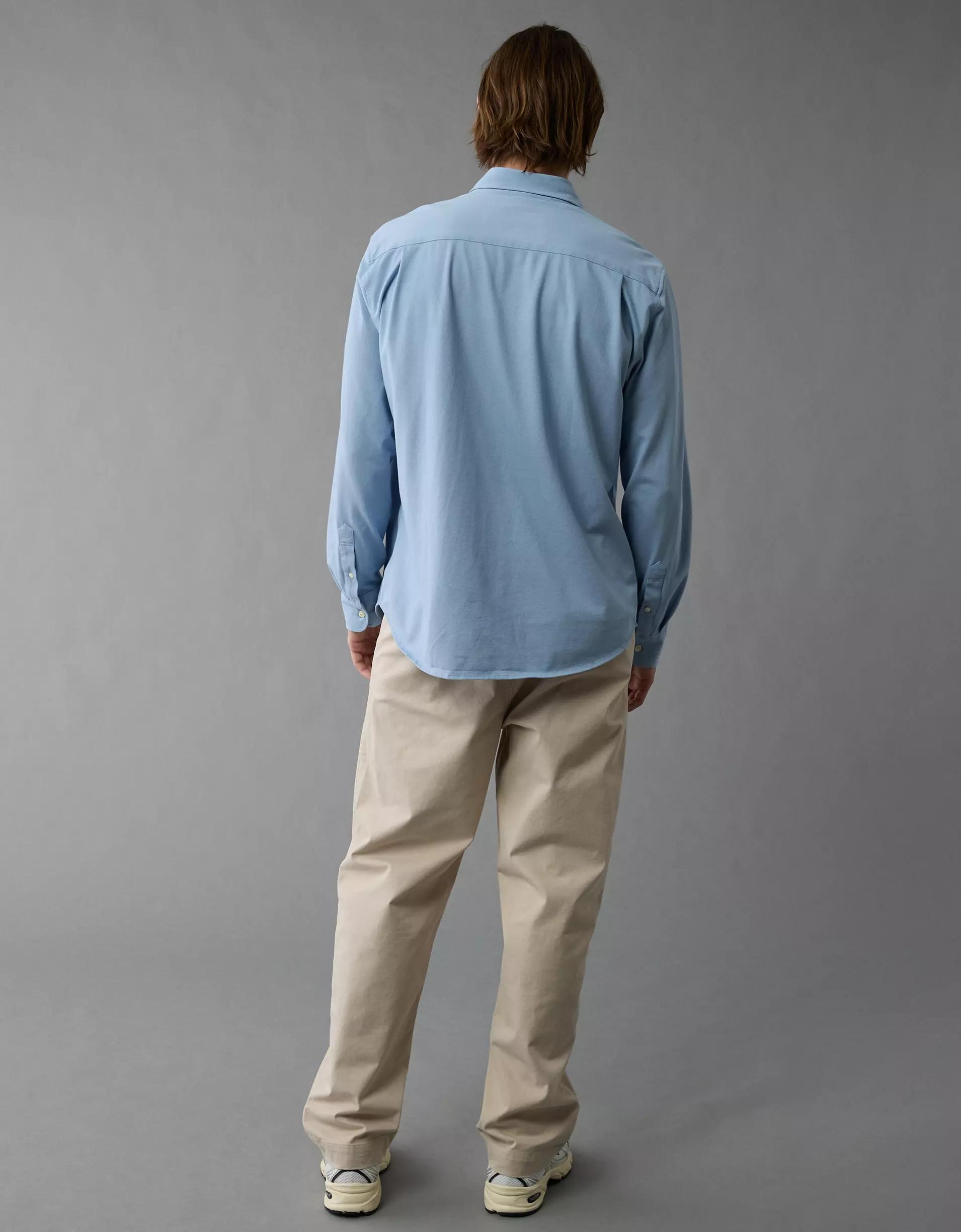 AE 24/7 Club Long Sleeve Button-Up Shirt Product Image