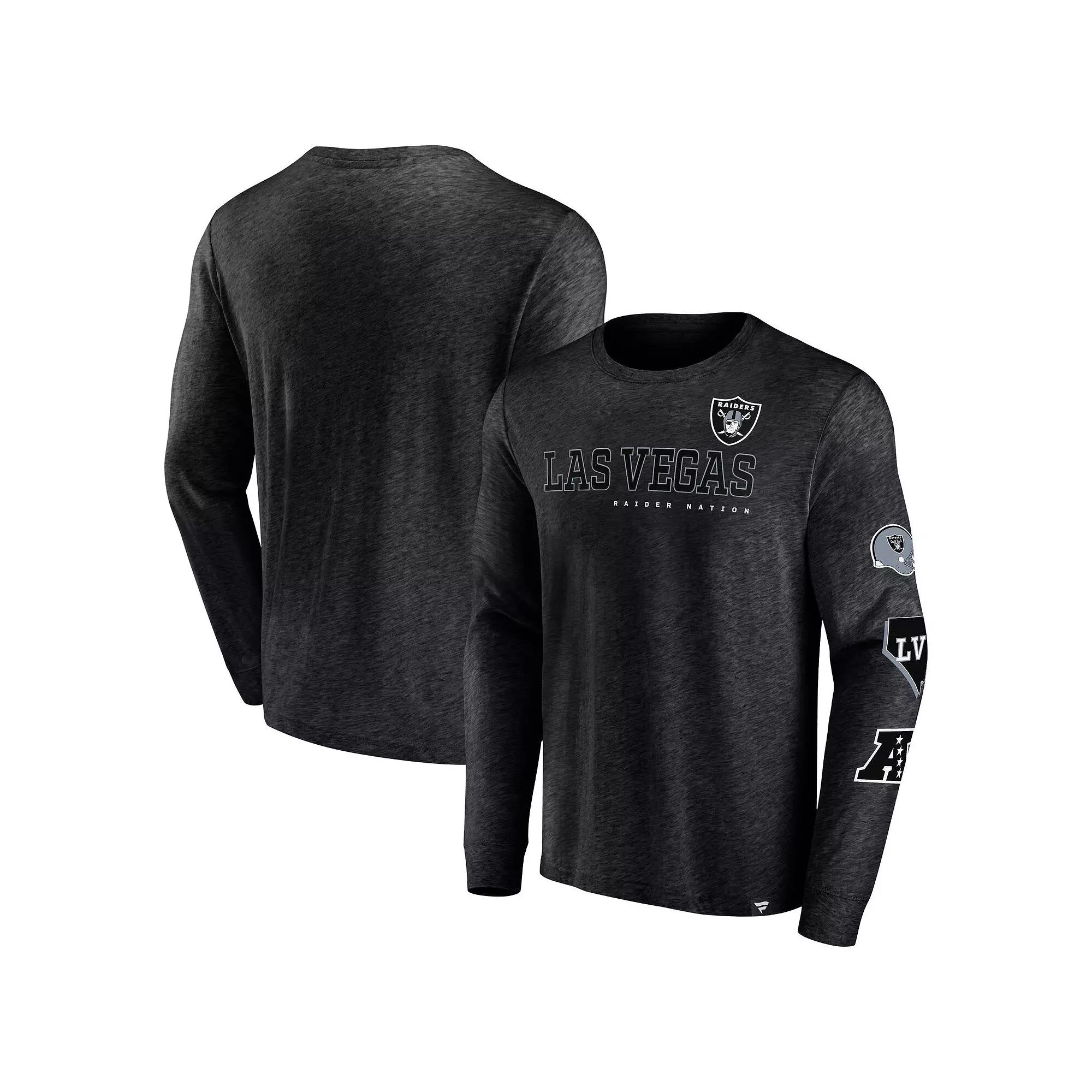 Men's Fanatics Branded Black Las Vegas Raiders High Whip Pitcher Long Sleeve T-Shirt,  Product Image