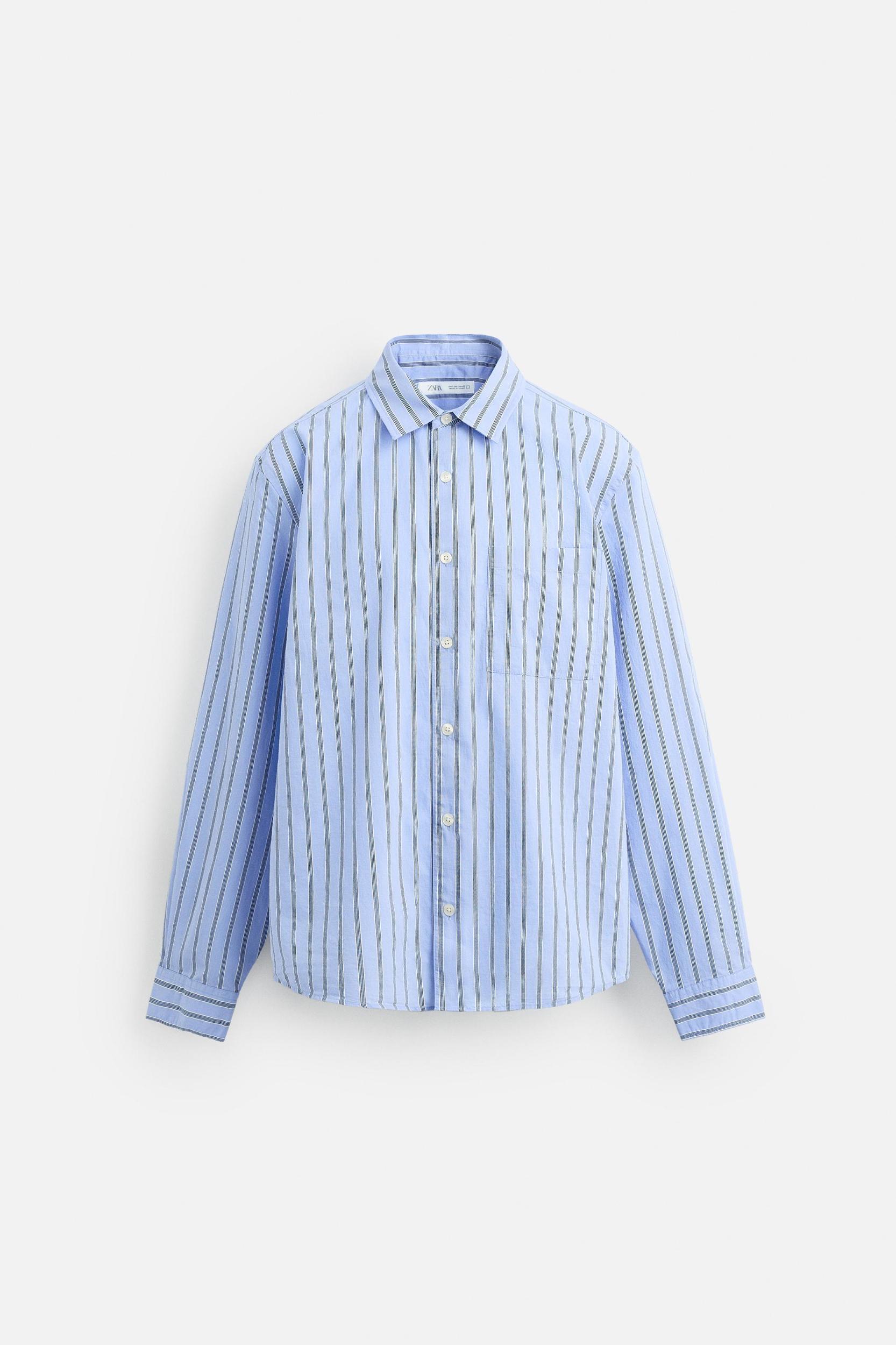 STRIPED RELAXED FIT SHIRT Product Image
