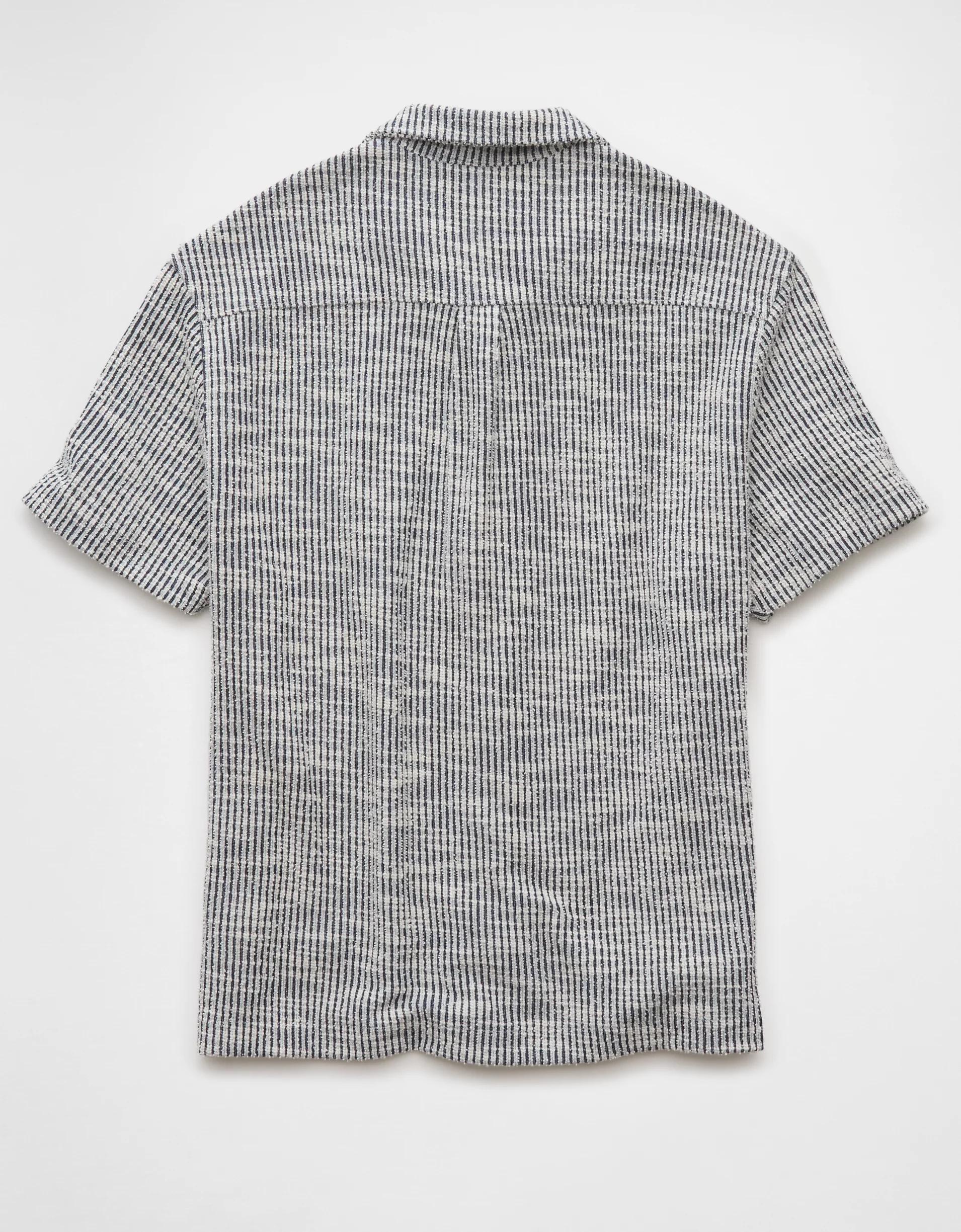 AE Textured Button-Up Camp Shirt Product Image