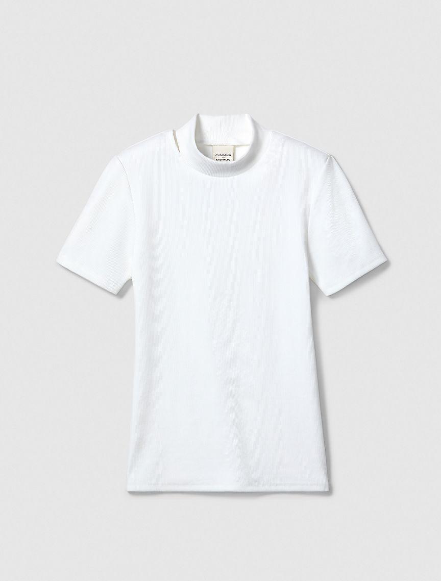 Cut Out Slim Crewneck T-Shirt Product Image
