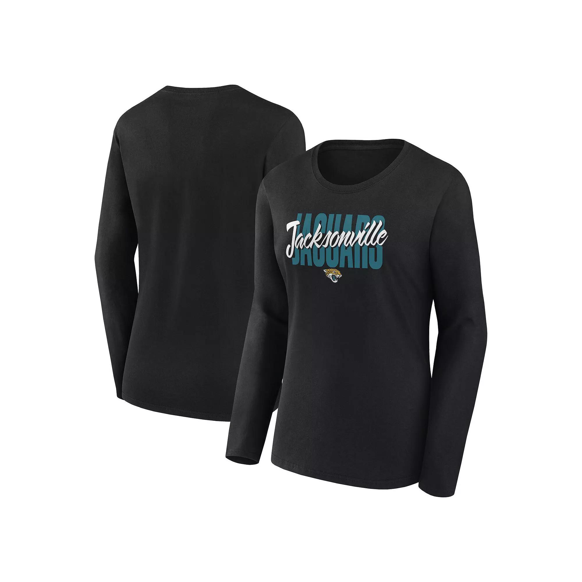 Women's Black Las Vegas Raiders Grip Long Sleeve T-Shirt,  Product Image
