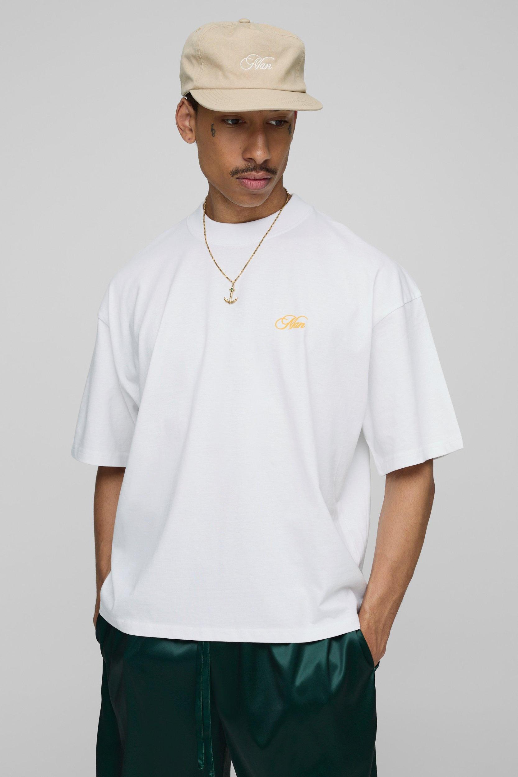 Oversized Boxy Extended Neck Man Match Box T-Shirt | boohooMAN USA Product Image