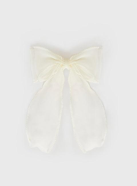 Emorie Hair Bow White Product Image