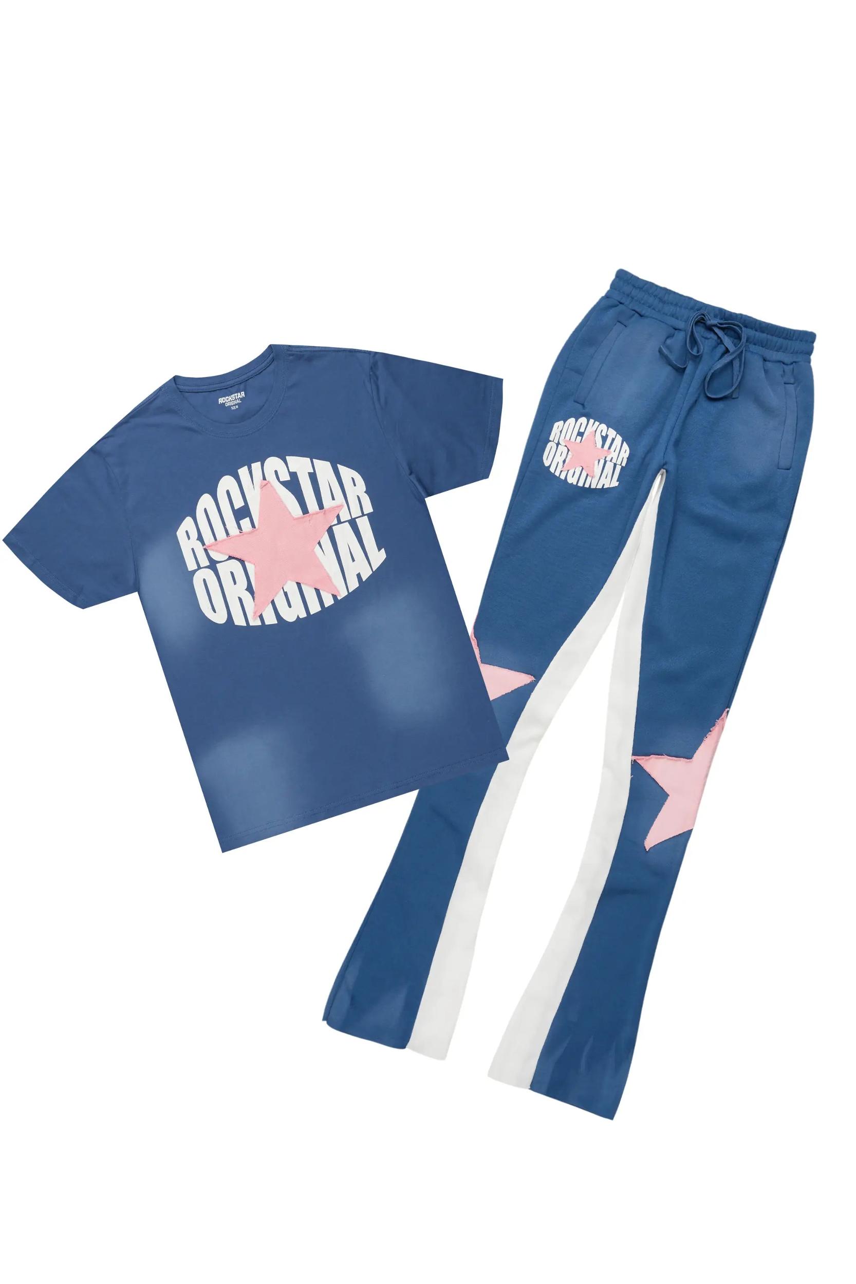 Kaliyah Navy T-Shirt Trackset Female Product Image