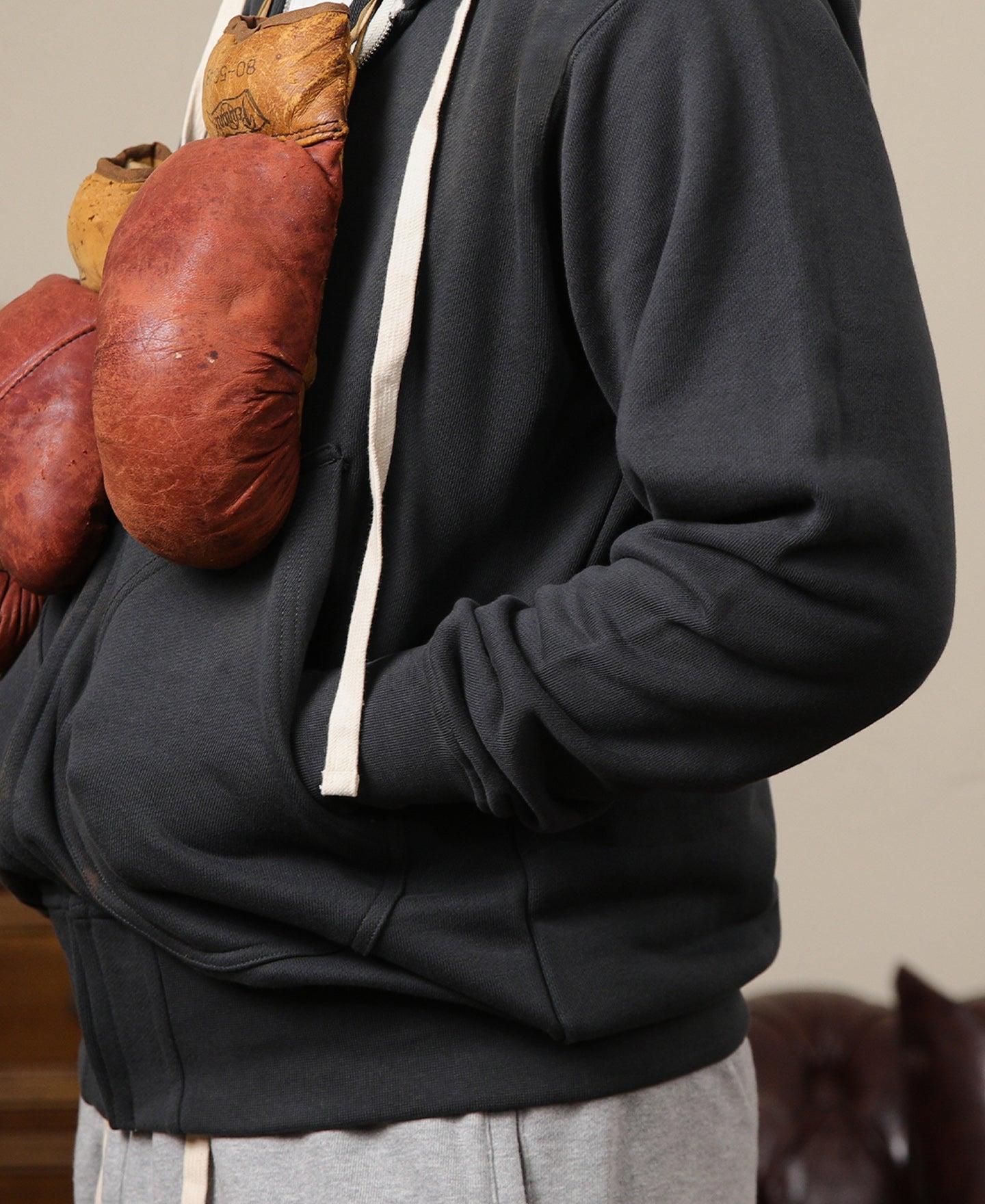 17.5 oz Terry Cloth Full-Zip Hoodie - Black Product Image