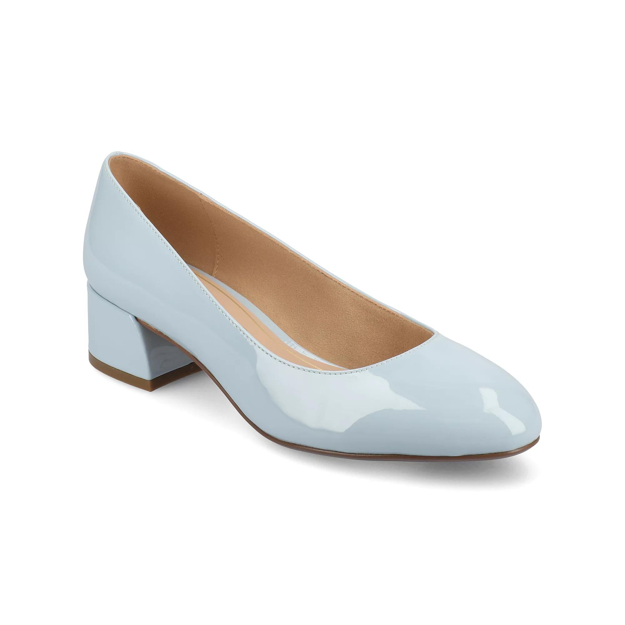 Journee Medium and Wide Width Saarii Women's Slip-On Block Heel Pumps,  Product Image