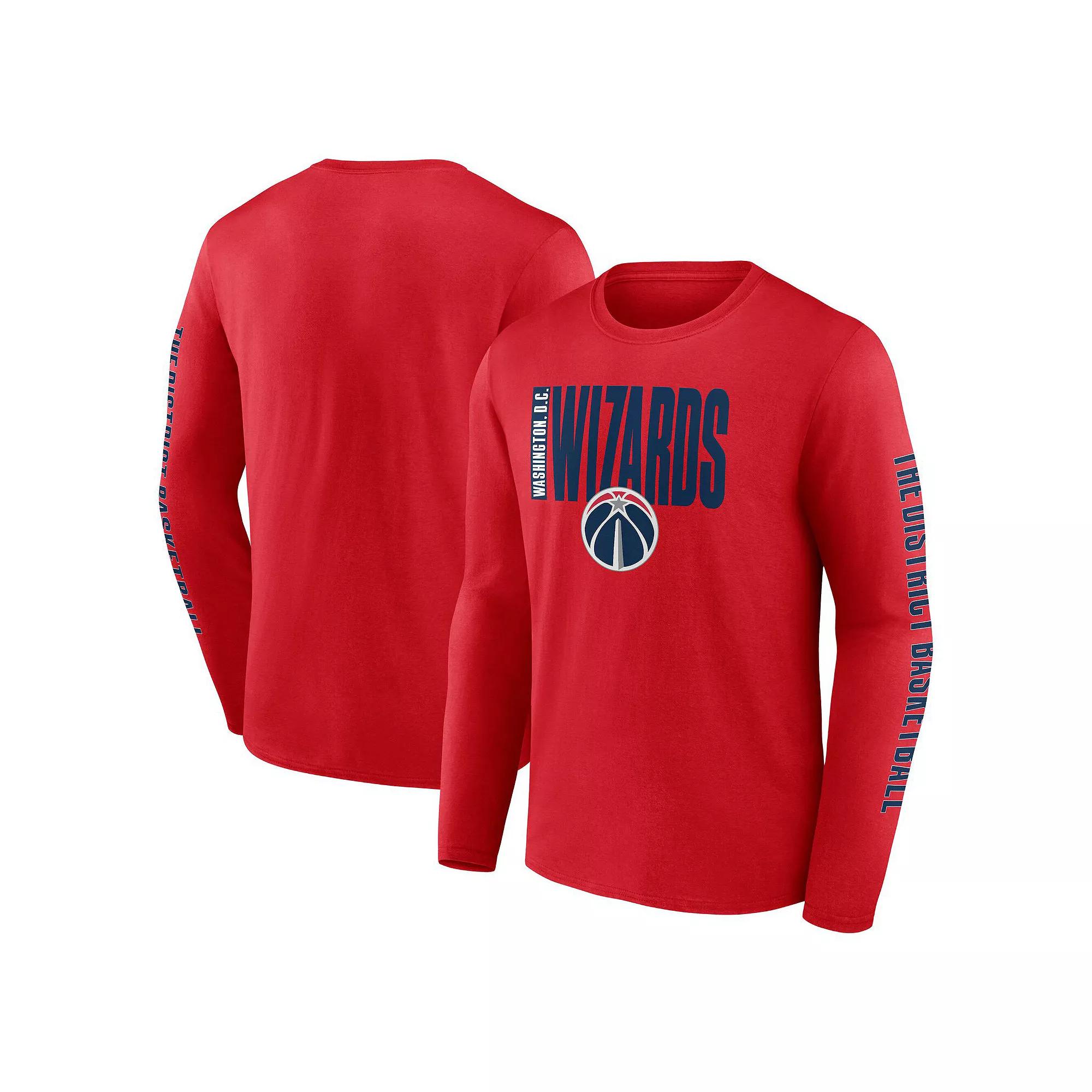 Men's Red Washington Wizards Vision Long Sleeve T-Shirt,  Product Image