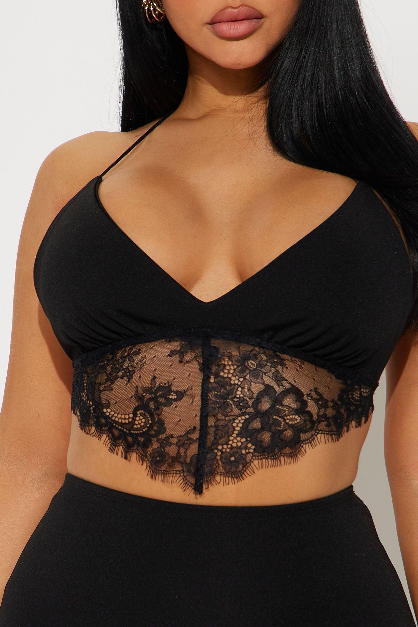 Sultry Spark Mini Skirt Set - Black Product Image