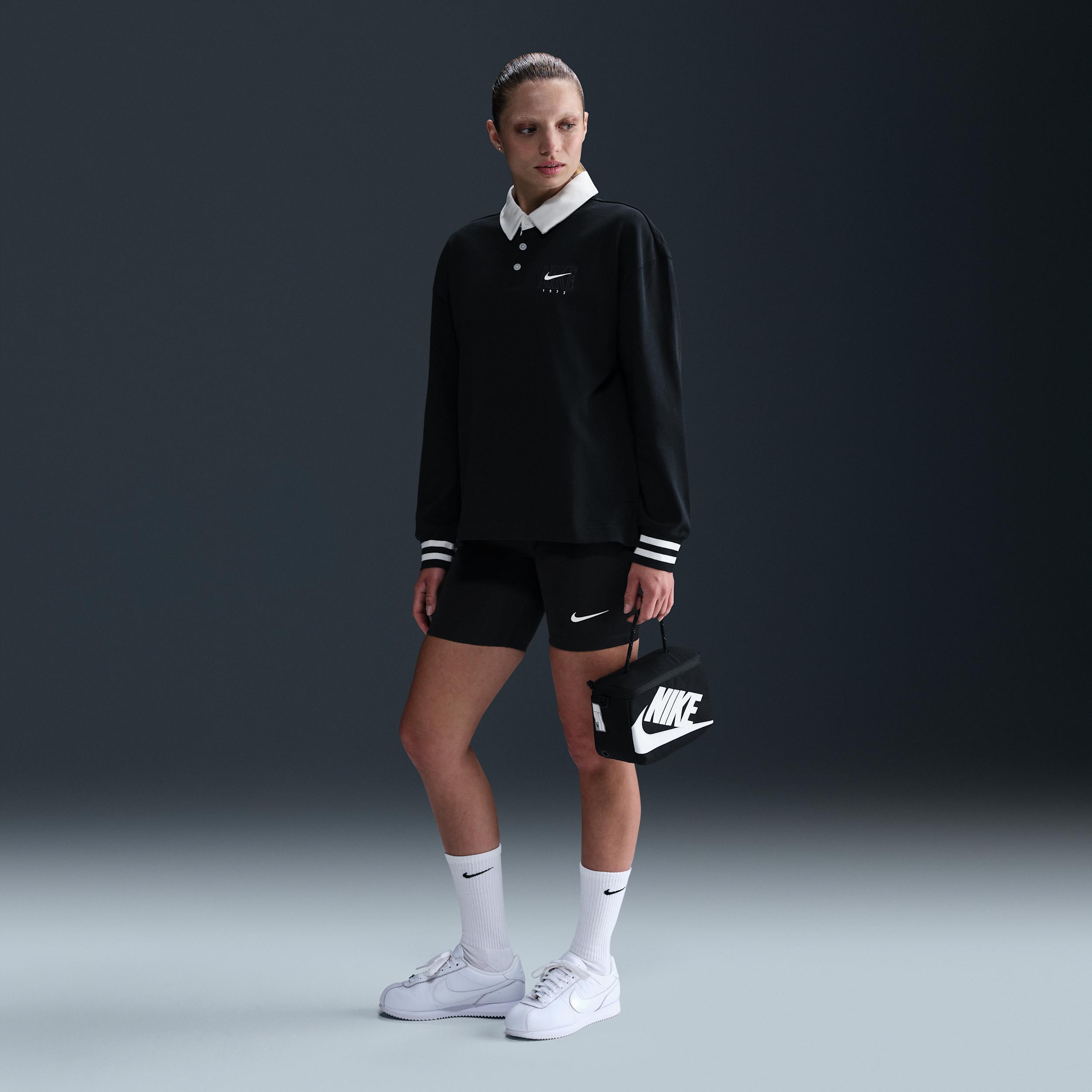 Women's Nike Sportswear Essential Oversized Long-Sleeve Polo Product Image