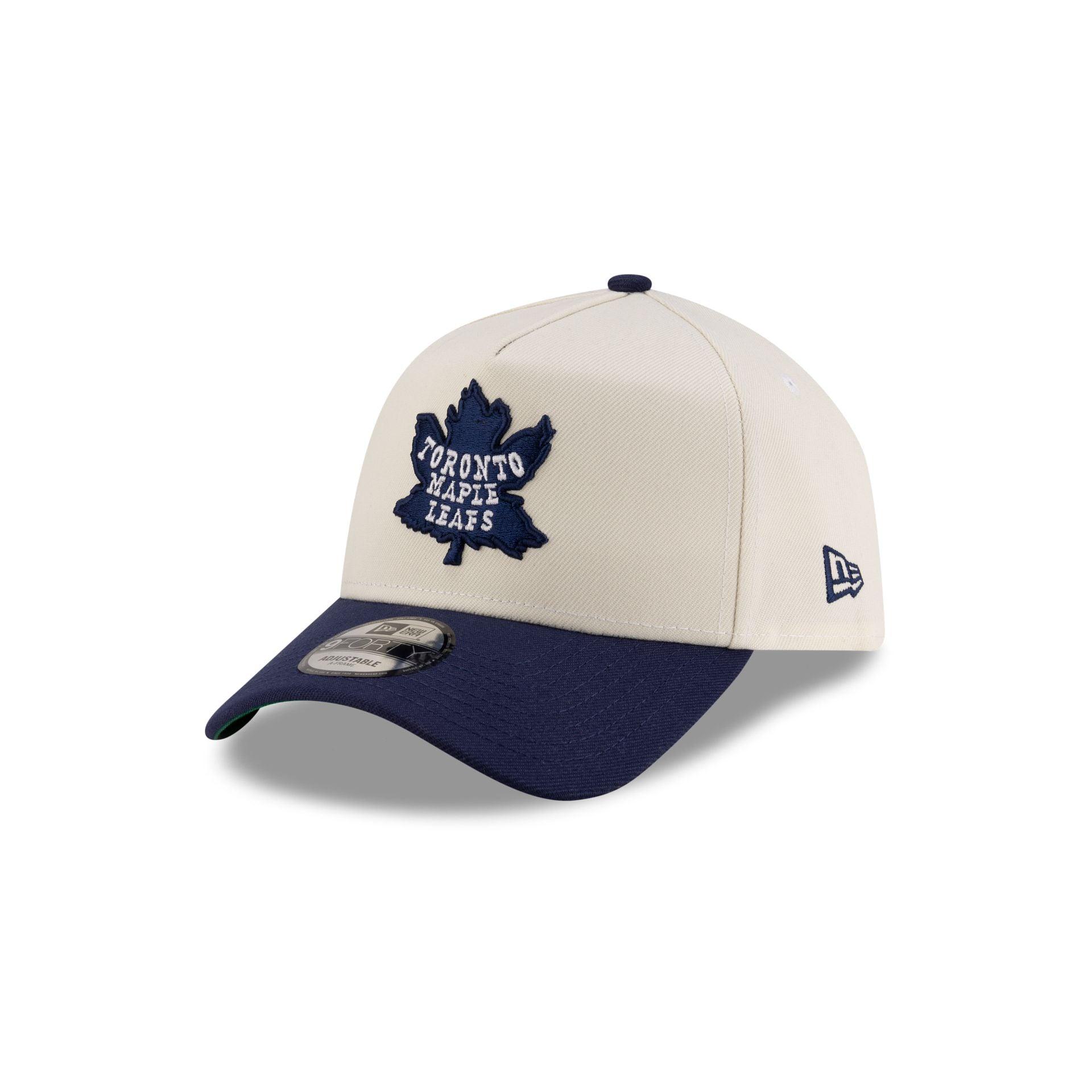 Toronto Maple Leafs Chrome White 9FORTY A-Frame Snapback Hat Male Product Image