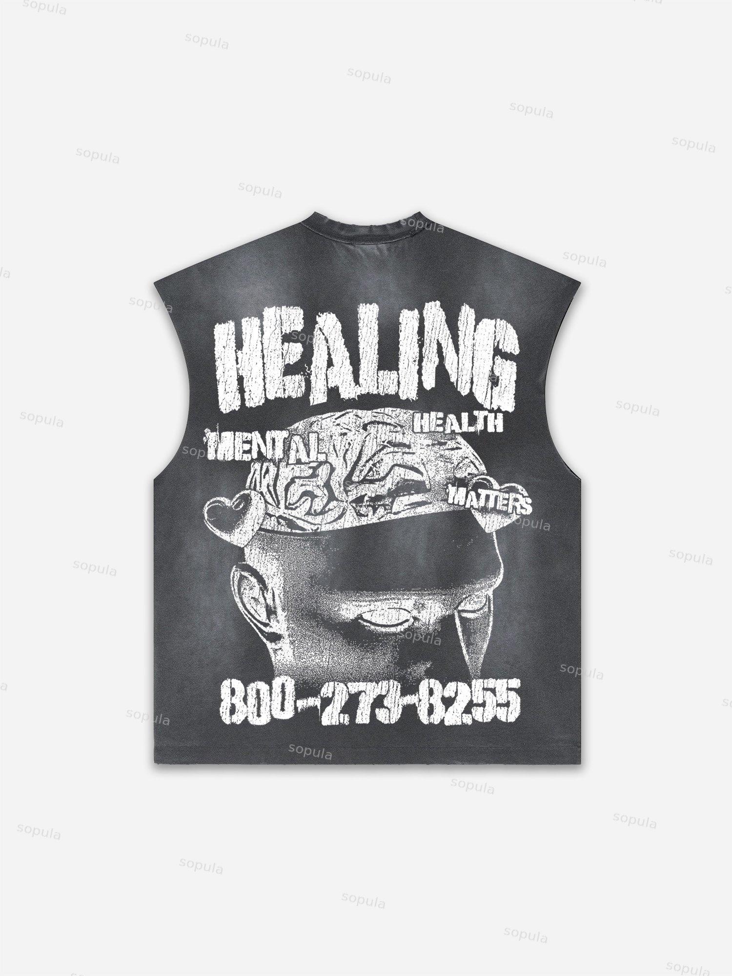 Cowboy Rodeo Graphic Print Distressed Tank Top Product Image