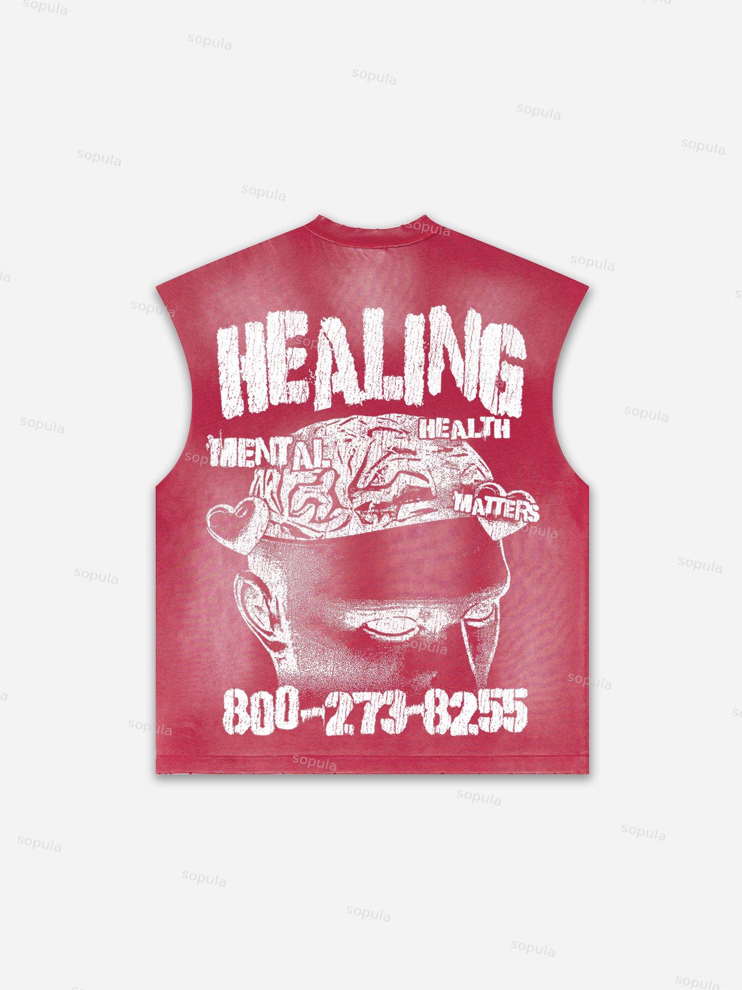 Cowboy Rodeo Graphic Print Distressed Tank Top Product Image