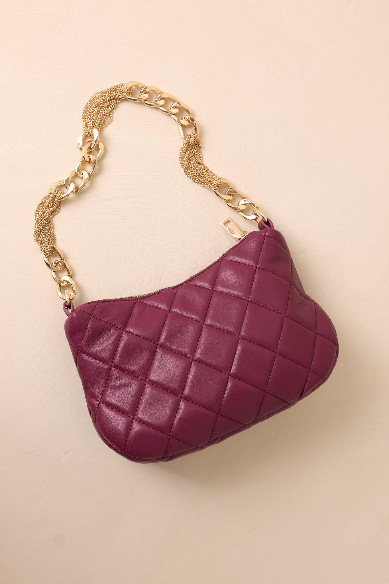 I'm Yours Tonight Merlot Quilted Handbag Product Image