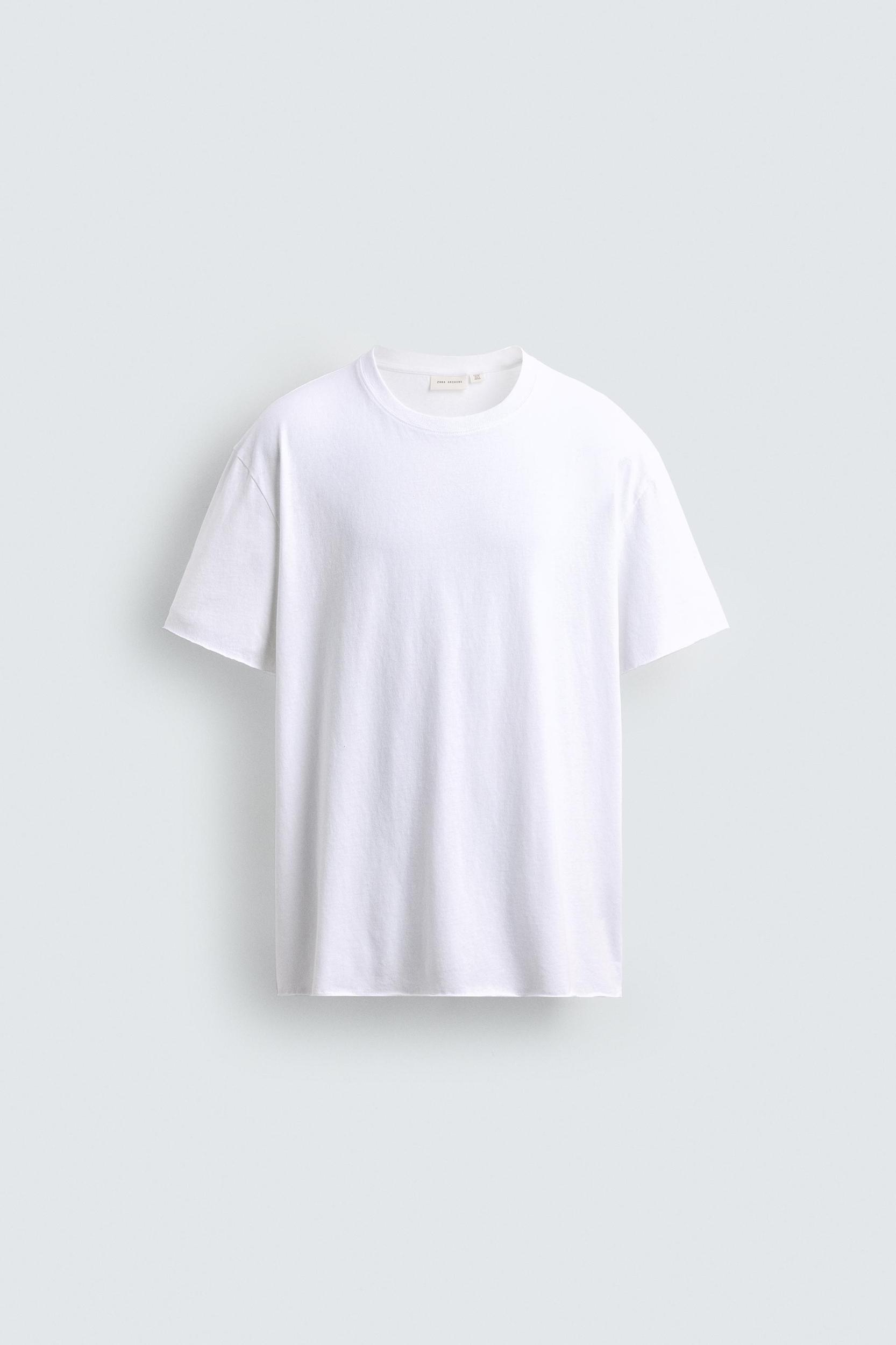 LIGHTWEIGHT T-SHIRT WITH IRREGULAR FINISH Product Image