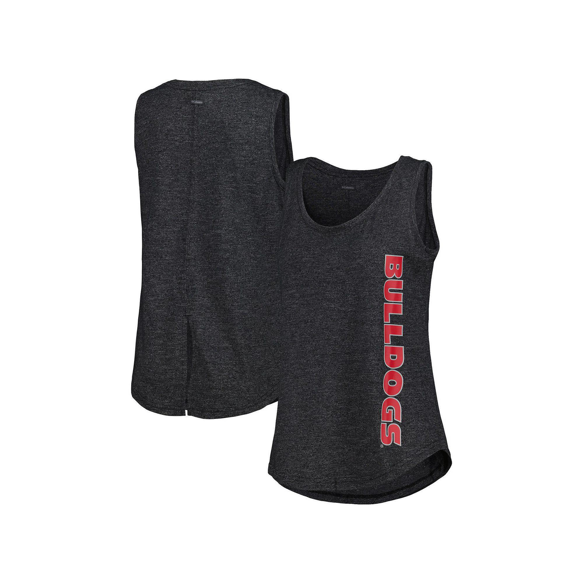 Women's Columbia  Black Georgia Bulldogs Cades Cape Omni-Wick Tri-Blend Tank Top, Size: Medium Product Image