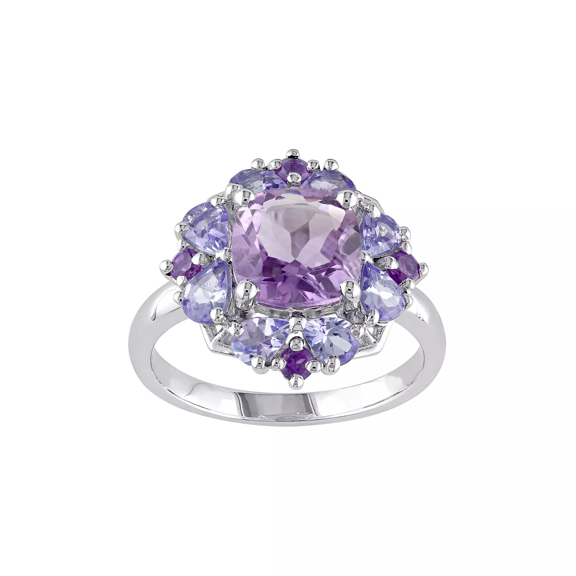 Stella Grace Amethyst & Tanzanite Sterling Silver Flower Ring, Women's, Size: 6, Purple Product Image