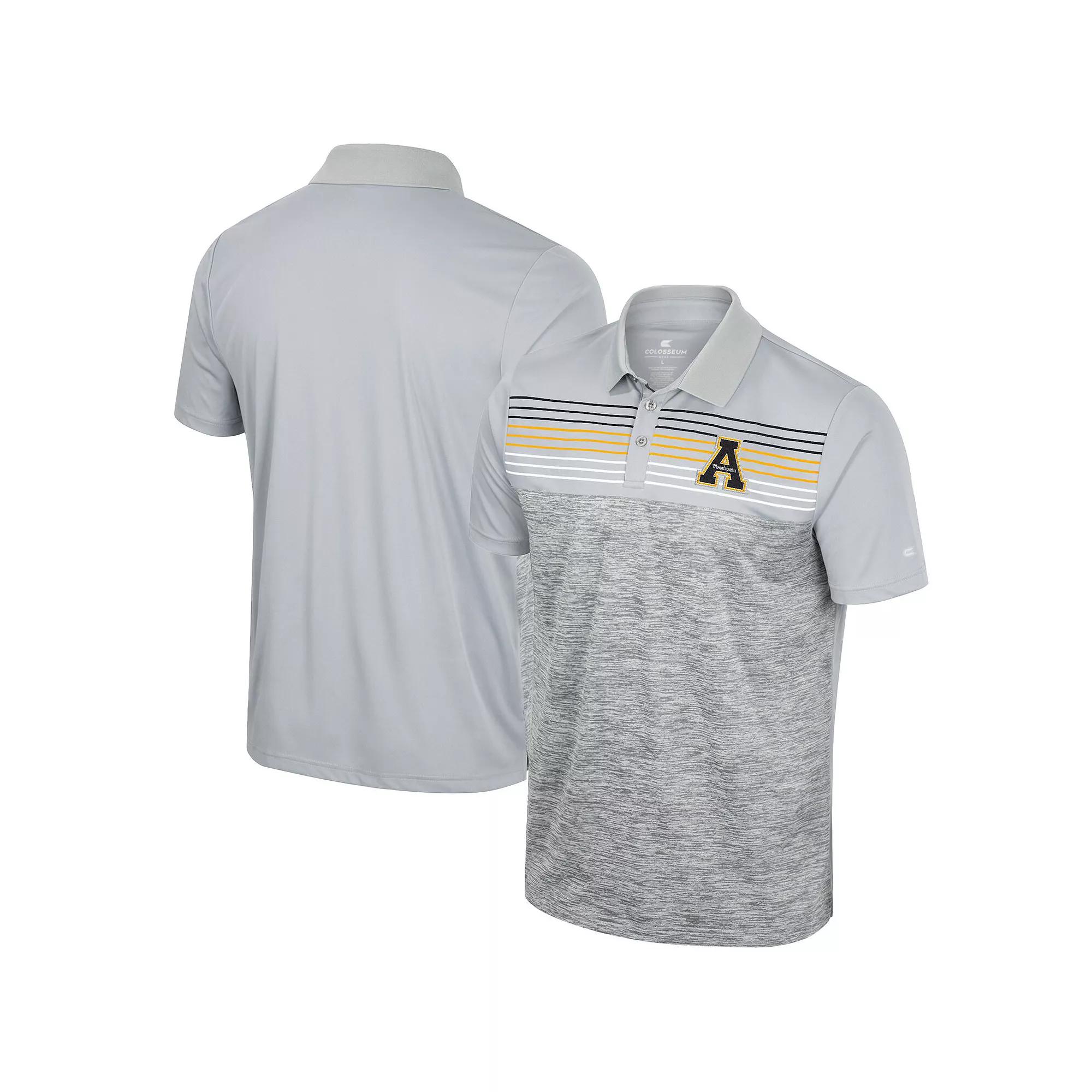 Men's Colosseum Gray Appalachian State Mountaineers Cybernetic Polo,  Product Image