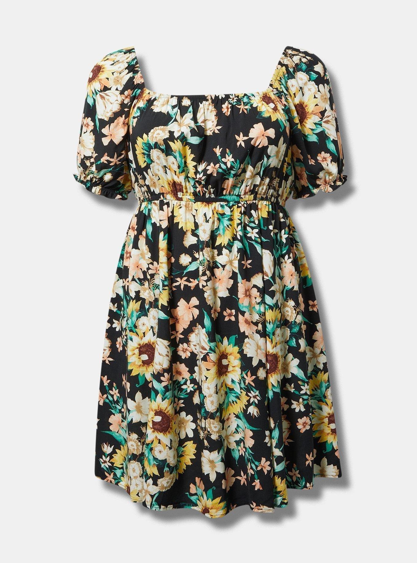 Mini Puff-Sleeve Dress Product Image