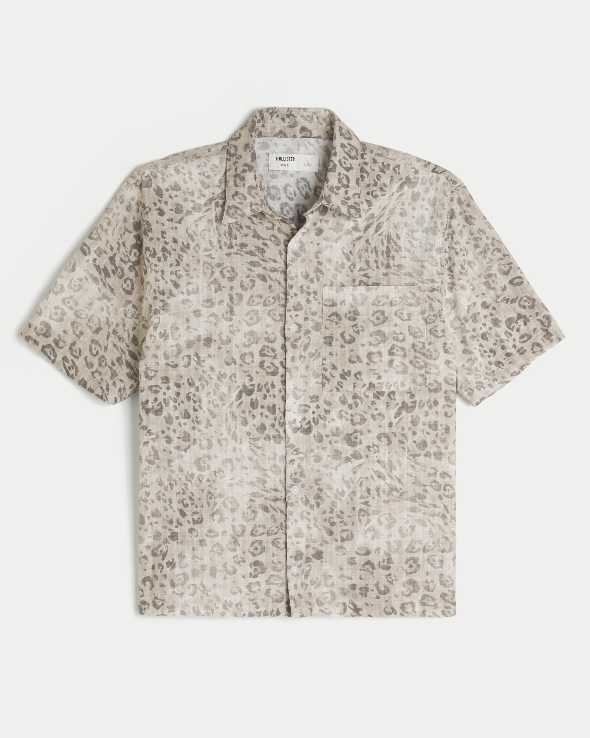 Boxy Short-Sleeve Pocket Shirt Product Image