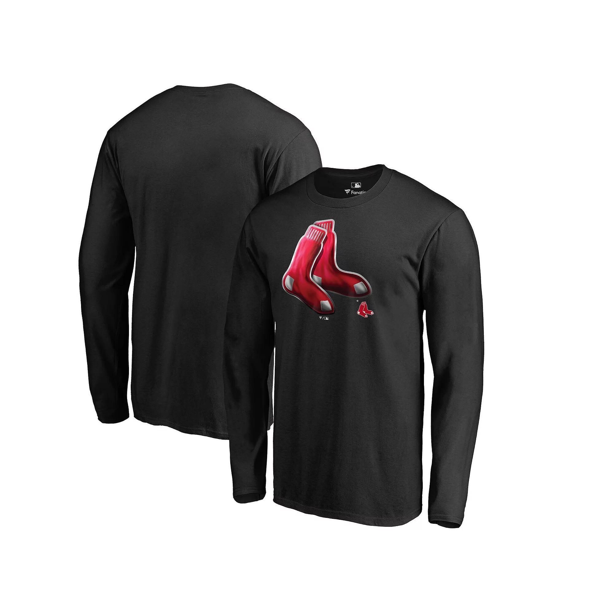 Men's Fanatics Branded Black Boston Red Sox Midnight Mascot Long Sleeve T-Shirt,  Product Image