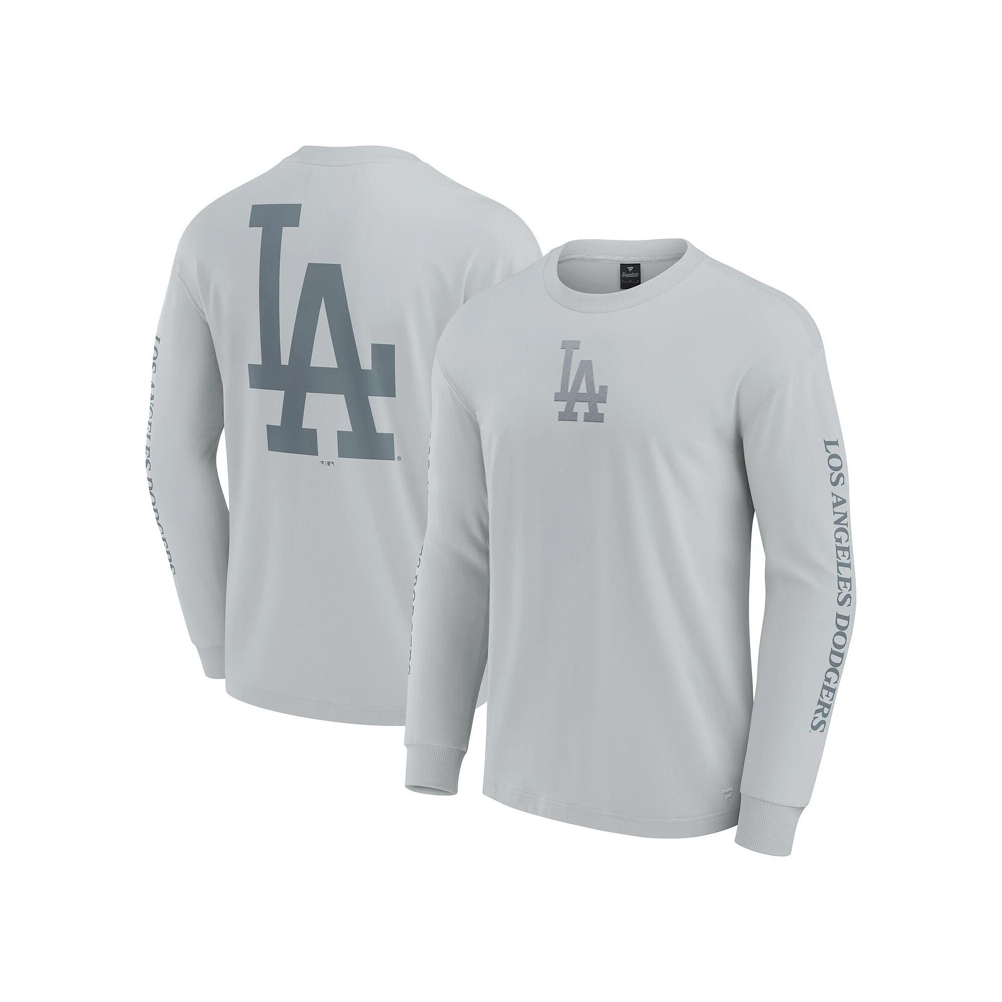 Men's Fanatics Gray Los Angeles Dodgers Elements Strive Long Sleeve T-Shirt,  Product Image