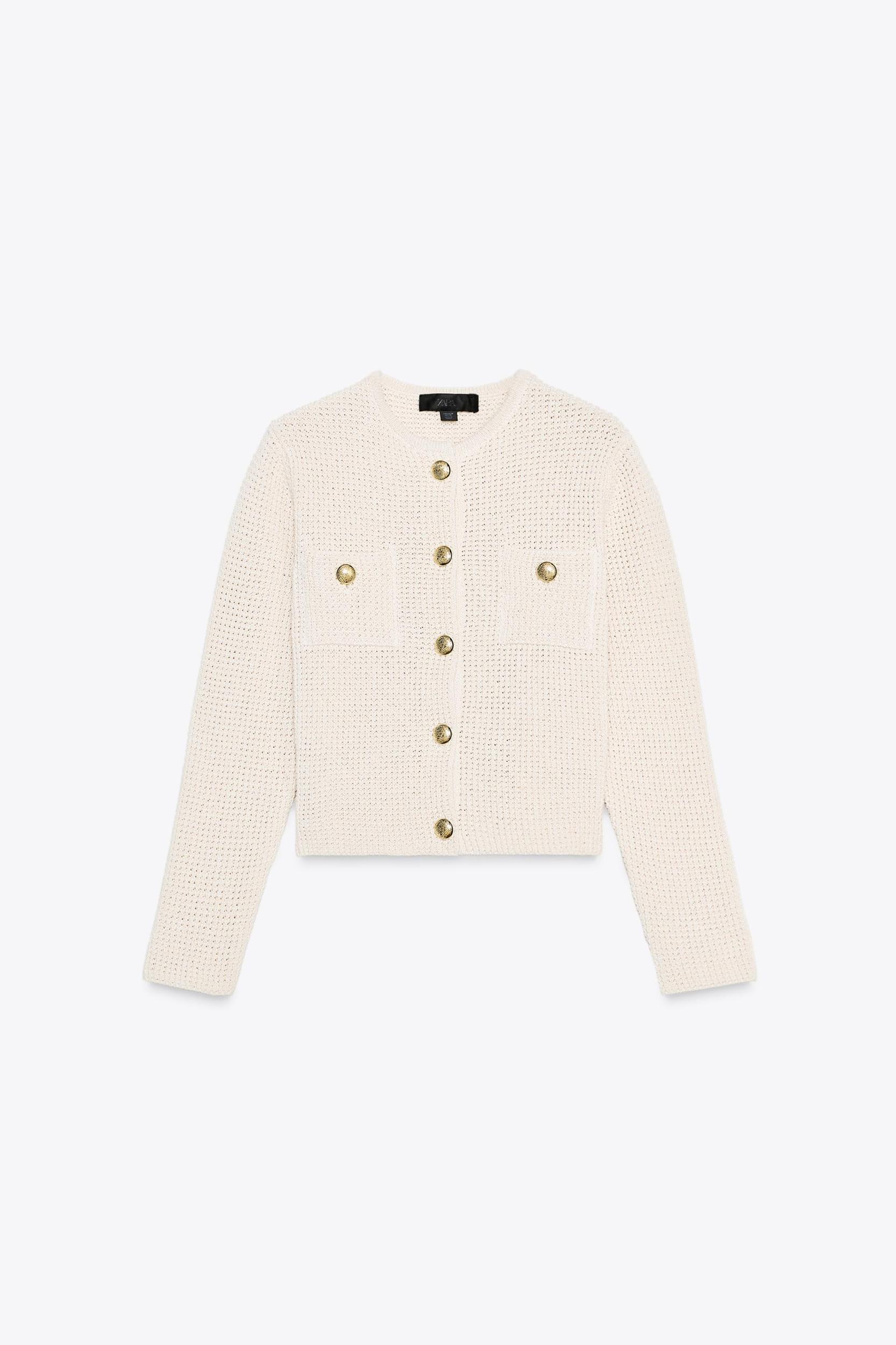 GOLDEN BUTTON KNIT CARDIGAN Product Image