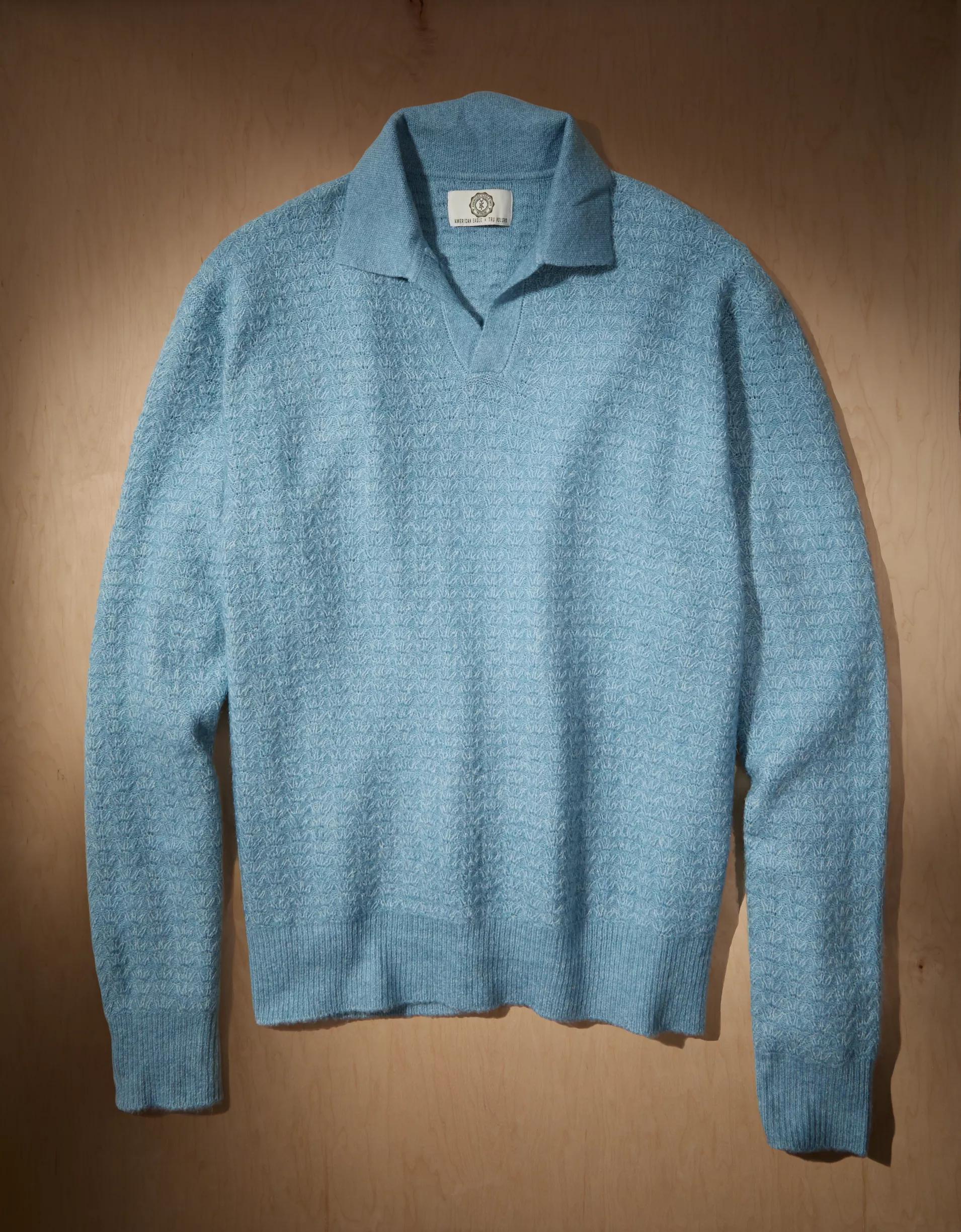 AE x Tru Kolors Long Sleeve Sweater Polo Product Image