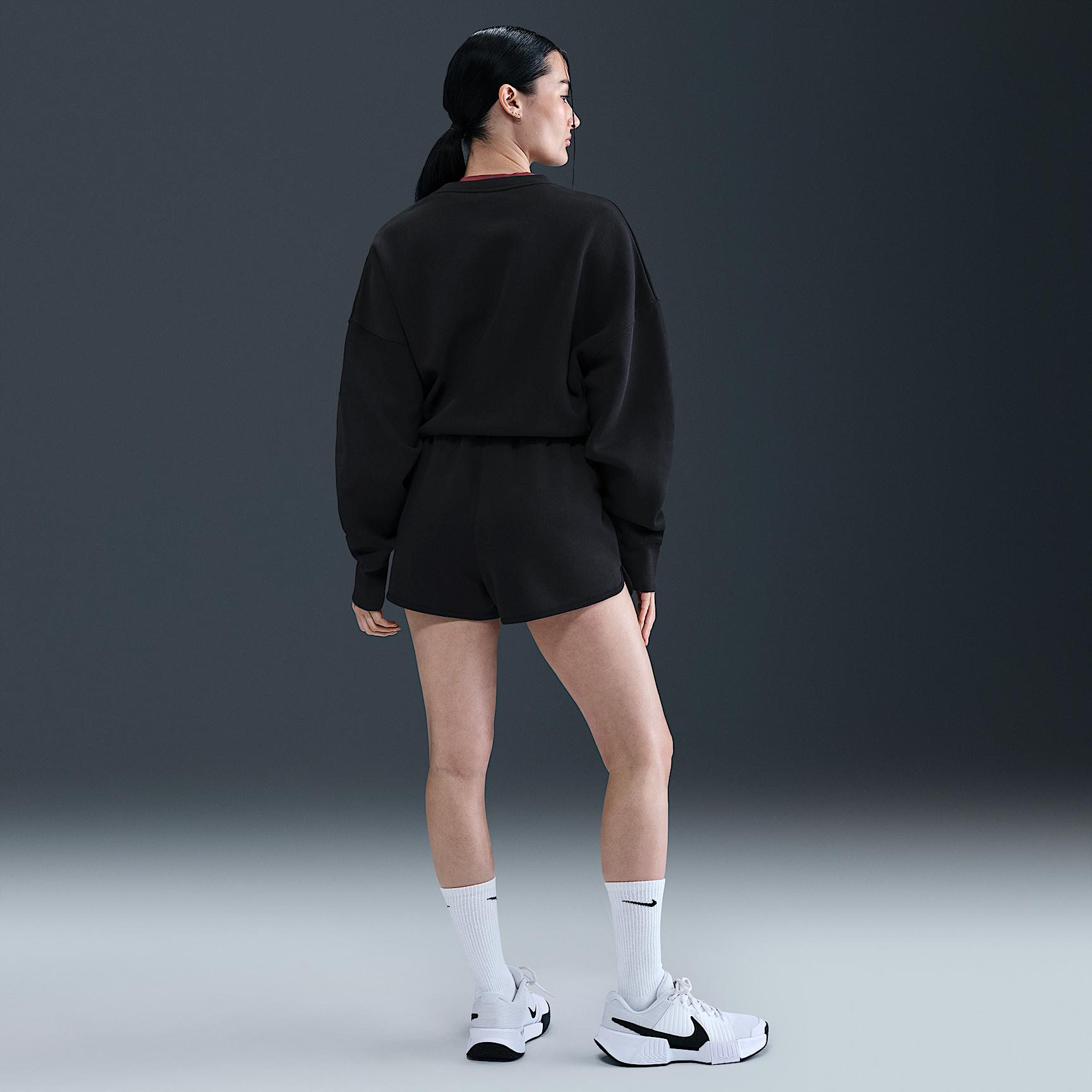 Nike Womens Court Heritage Mid-Rise Fleece Tennis Shorts | HJ8990-010 Product Image