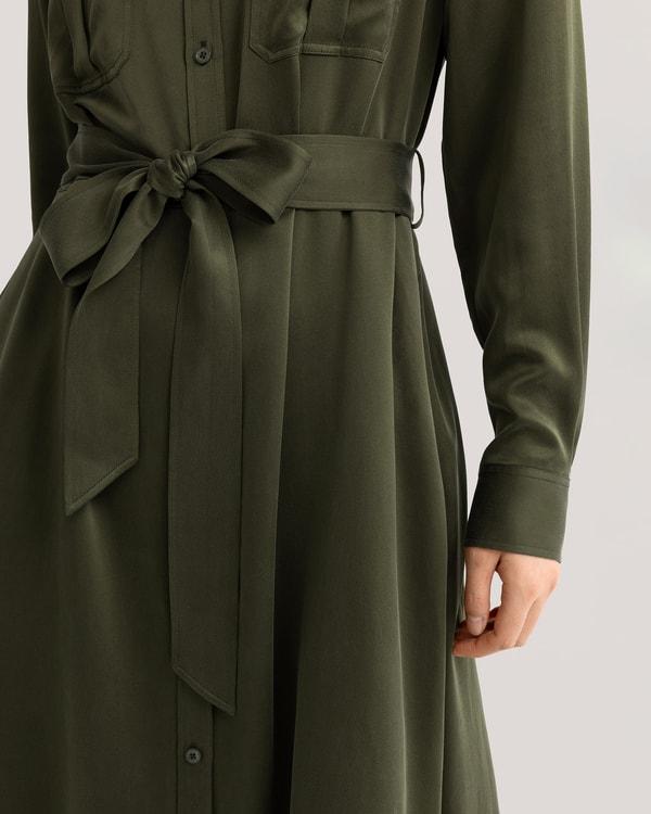 Sand-washed Pocket Trench Dress Product Image