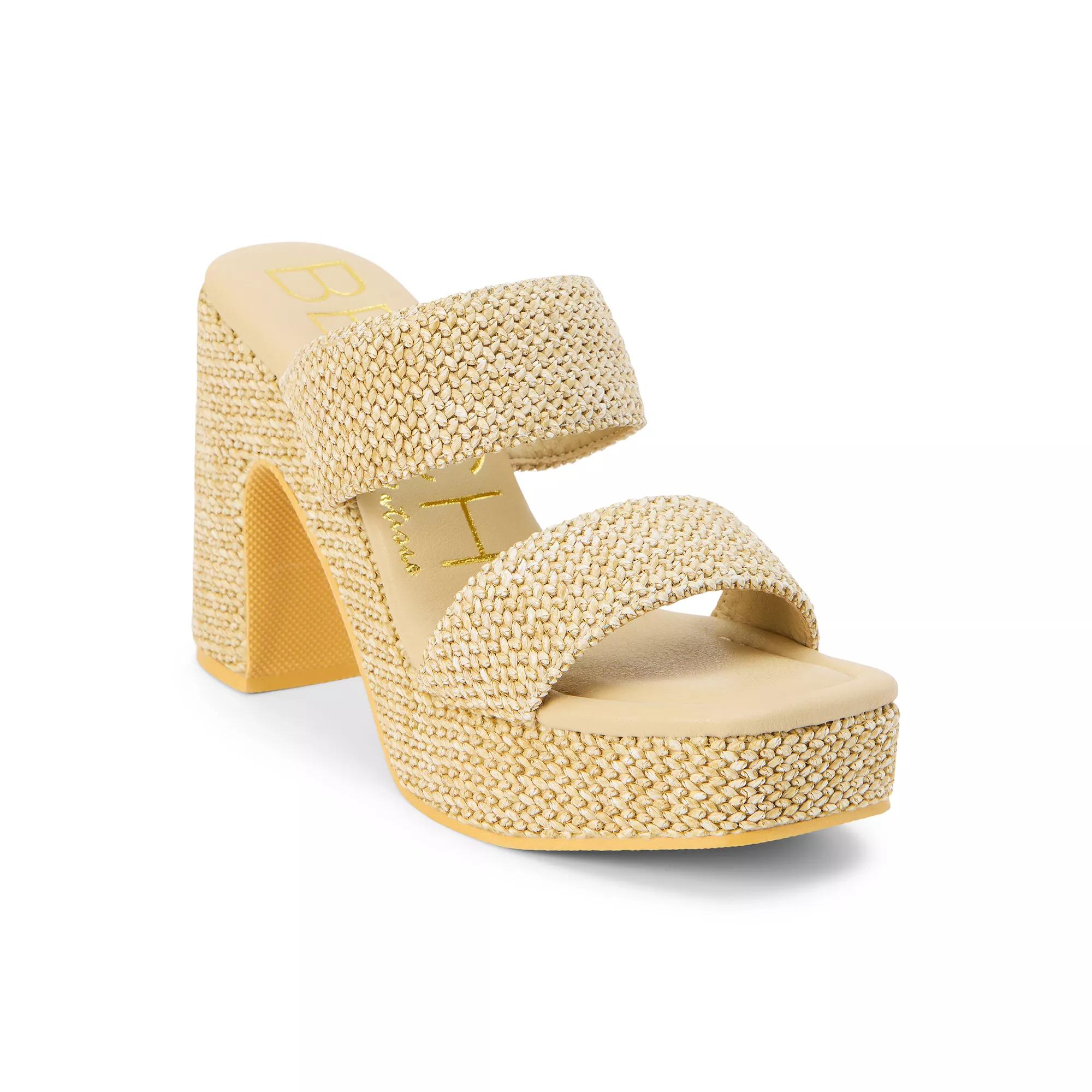 Beach by Matisse Gem Two-Band Women's Platform Sandals, Size: 10, Beige Product Image