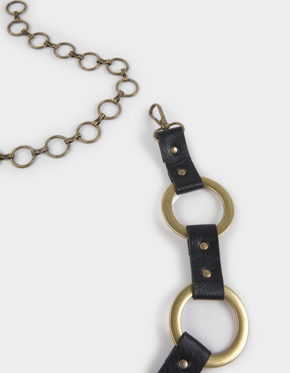 Chain Link Womens Belt - BLACK Product Image