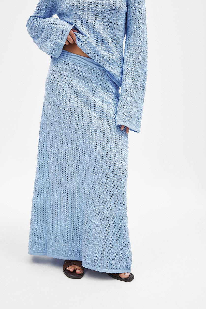 Knitted Crochet Midi Skirt Product Image