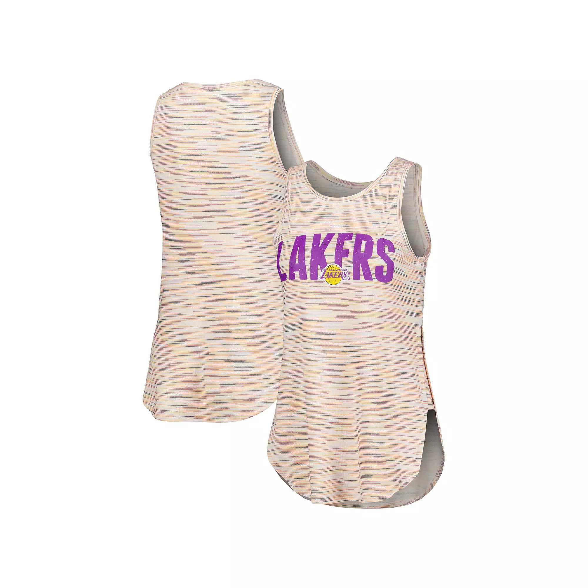 Women's Concepts Sport White Los Angeles Lakers Sunray Tank Top,  Product Image