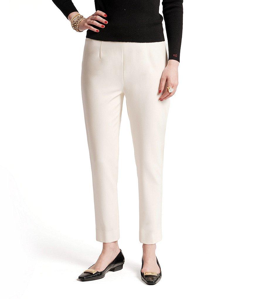 FRANCES VALENTINE Lucy Stretch Woven High Rise Slim Leg Trouser Pant Product Image