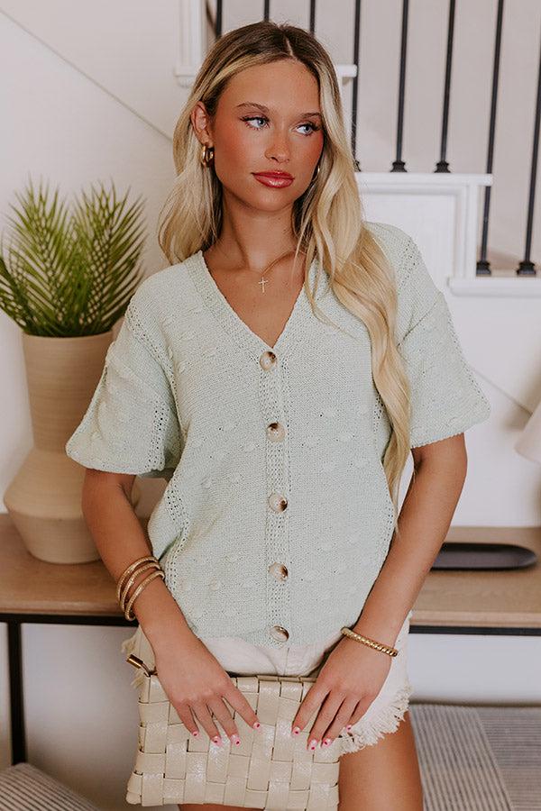 Kind Moment Knit Top in Sage Product Image