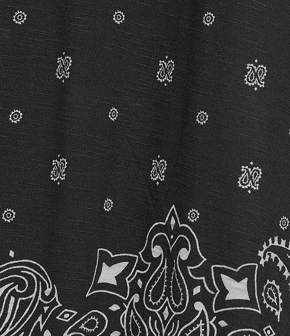 Lucky Brand Sandwash Printed Crew Neck Dolman Short Sleeve Tee Product Image