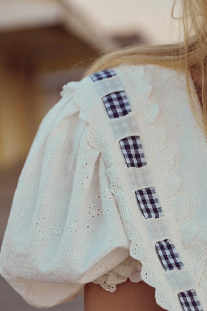 Ruby Ribbon Mini Dress — White Product Image