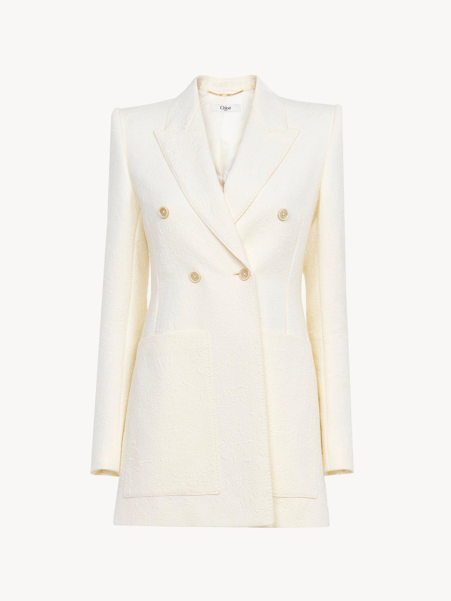 Tailored jacket in cotton-mix jacquard Product Image