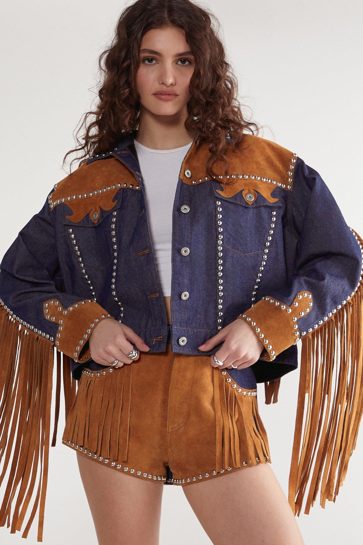 Denim Suede Mix Short Product Image