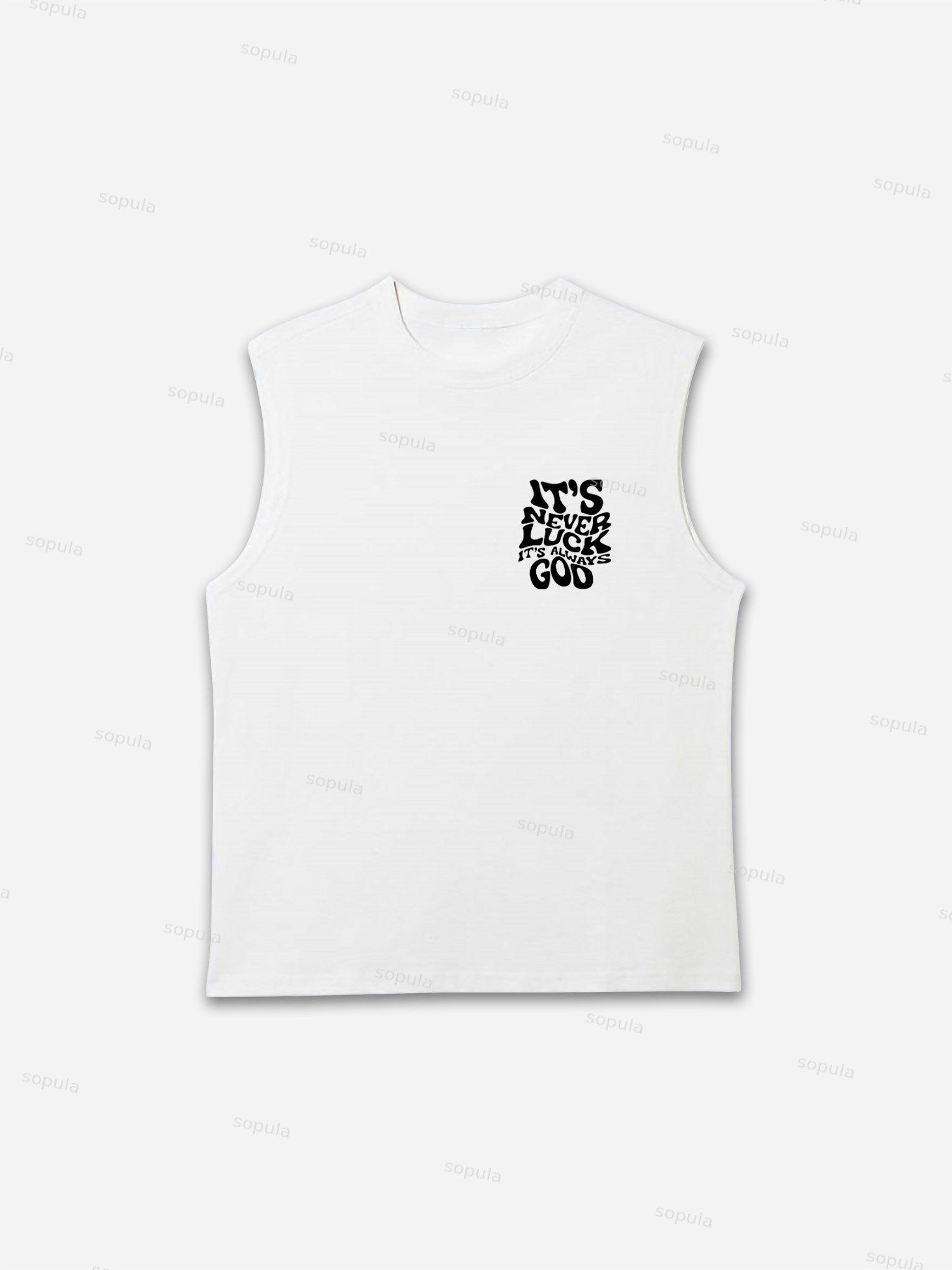 It's Never Luck, It's Always God Graphic Tank Top Product Image